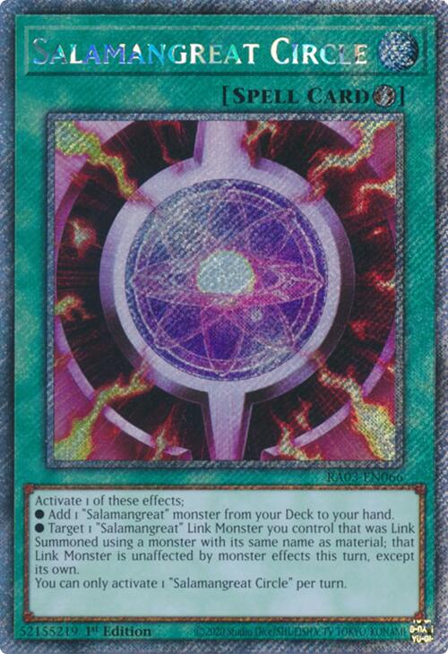 Salamangreat Circle (Platinum Secret Rare) [RA03-EN066] Platinum Secret Rare | The Time Vault CA