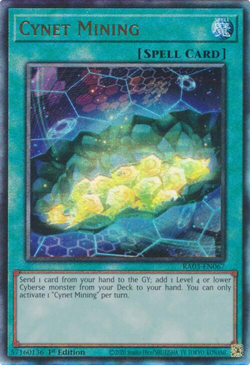 Cynet Mining (UTR) [RA03-EN067] Prismatic Ultimate Rare | The Time Vault CA