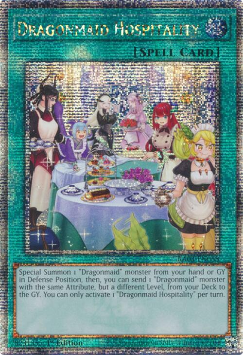 Dragonmaid Hospitality (Alternate Art) (Quarter Century Secret Rare) [RA03-EN068] Quarter Century Secret Rare | The Time Vault CA