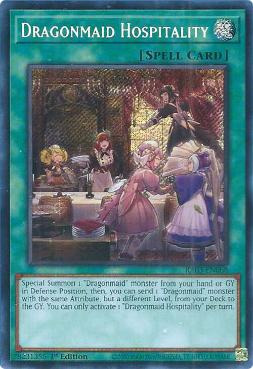 Dragonmaid Hospitality (Secret Rare) [RA03-EN068] Secret Rare | The Time Vault CA