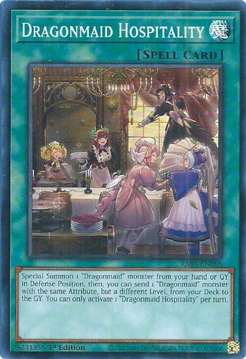 Dragonmaid Hospitality [RA03-EN068] Super Rare | The Time Vault CA