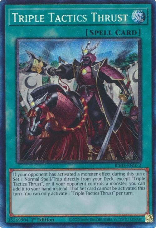 Triple Tactics Thrust (CR) [RA03-EN072] Prismatic Collector's Rare | The Time Vault CA