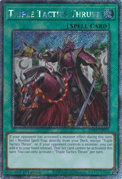 Triple Tactics Thrust (Platinum Secret Rare) [RA03-EN072] Platinum Secret Rare | The Time Vault CA