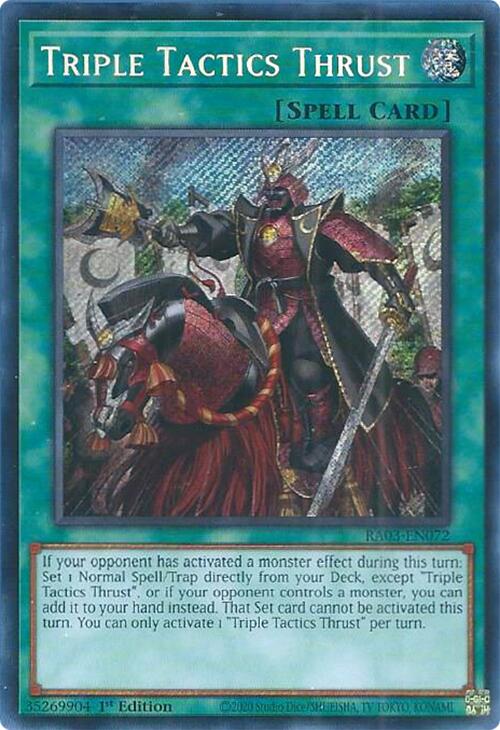 Triple Tactics Thrust (Secret Rare) [RA03-EN072] Secret Rare | The Time Vault CA