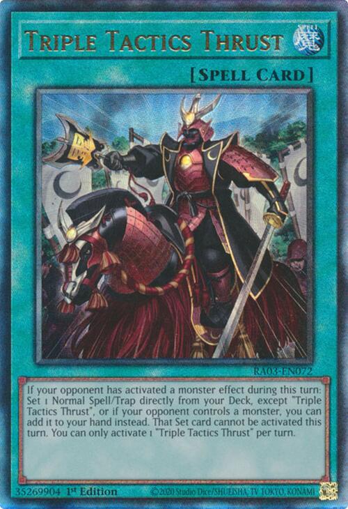 Triple Tactics Thrust (UTR) [RA03-EN072] Prismatic Ultimate Rare | The Time Vault CA