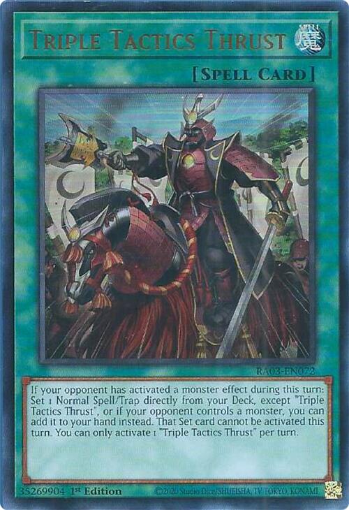 Triple Tactics Thrust (UR) [RA03-EN072] Ultra Rare | The Time Vault CA