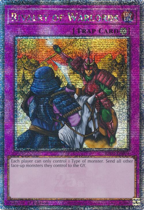 Rivalry of Warlords (Quarter Century Secret Rare) [RA03-EN075] Quarter Century Secret Rare | The Time Vault CA