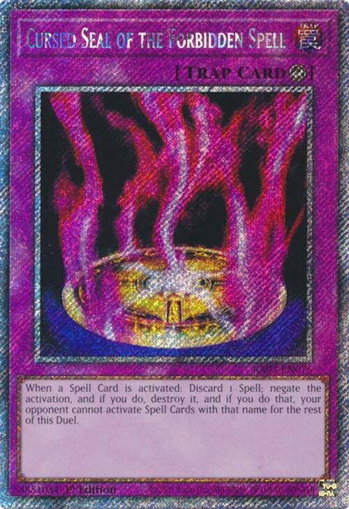 Cursed Seal of the Forbidden Spell (Platinum Secret Rare) [RA03-EN076] Platinum Secret Rare | The Time Vault CA