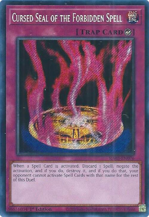 Cursed Seal of the Forbidden Spell (Secret Rare) [RA03-EN076] Secret Rare | The Time Vault CA