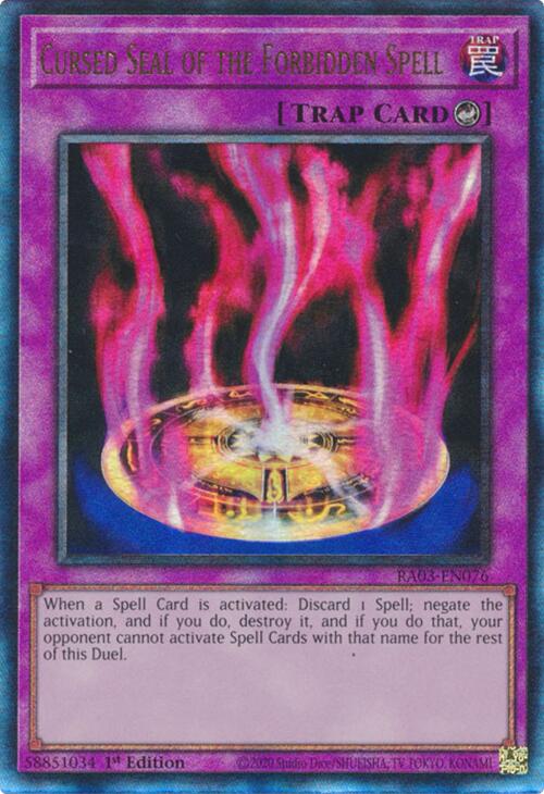Cursed Seal of the Forbidden Spell (UTR) [RA03-EN076] Prismatic Ultimate Rare | The Time Vault CA