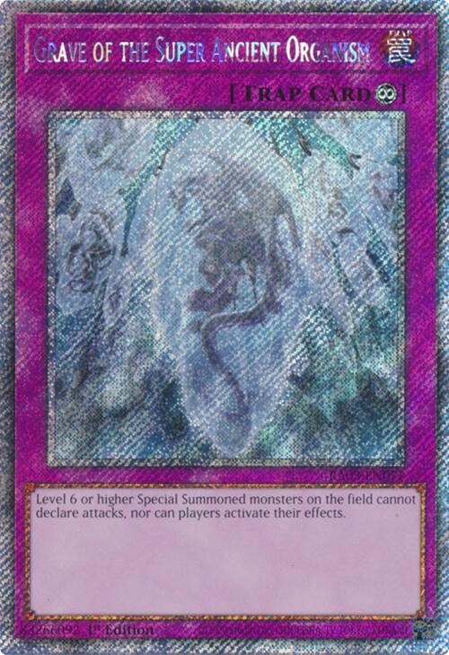 Grave of the Super Ancient Organism (Platinum Secret Rare) [RA03-EN077] Platinum Secret Rare | The Time Vault CA