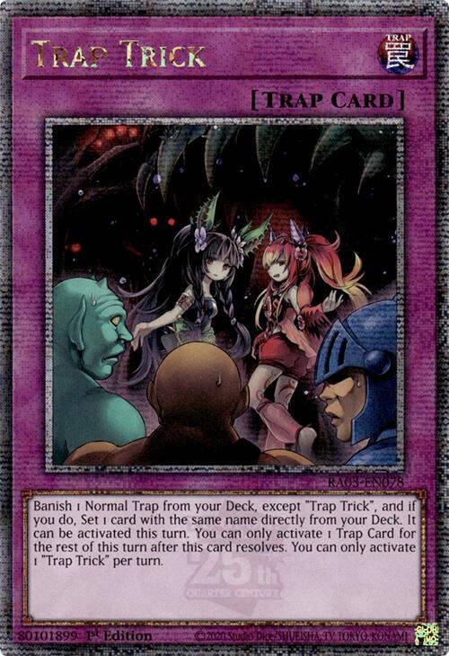 Trap Trick (Quarter Century Secret Rare) [RA03-EN078] Quarter Century Secret Rare | The Time Vault CA