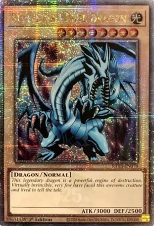 Blue-Eyes White Dragon (Quarter Century Secret Rare) [RA03-EN079] Quarter Century Secret Rare | The Time Vault CA