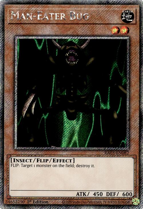 Man-Eater Bug (Platinum Secret Rare) [RA03-EN082] Platinum Secret Rare | The Time Vault CA