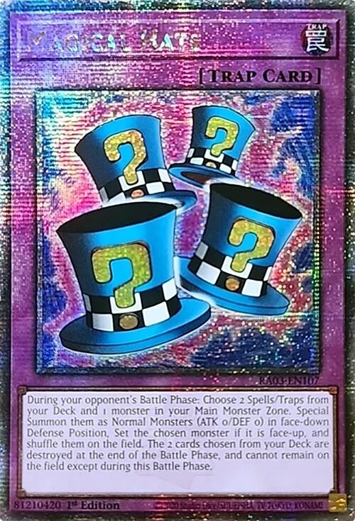 Magical Hats (Quarter Century Secret Rare) [RA03-EN107] Quarter Century Secret Rare | The Time Vault CA