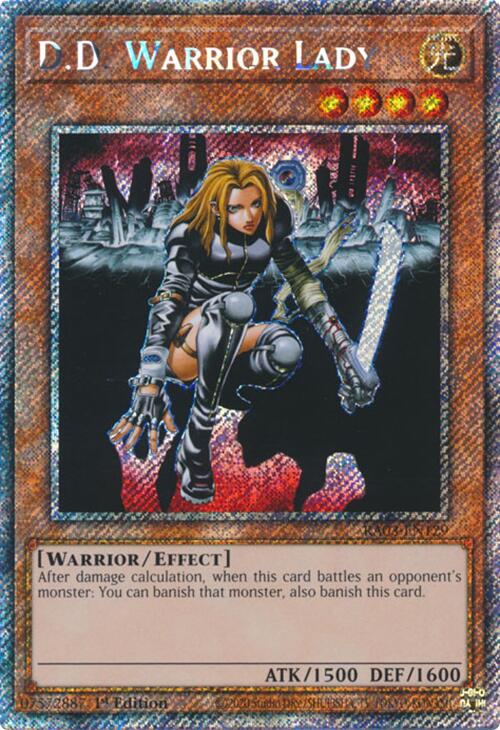 D.D. Warrior Lady (Platinum Secret Rare) [RA03-EN129] Platinum Secret Rare | The Time Vault CA