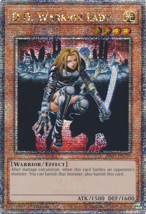 D.D. Warrior Lady (Quarter Century Secret Rare) [RA03-EN129] Quarter Century Secret Rare | The Time Vault CA