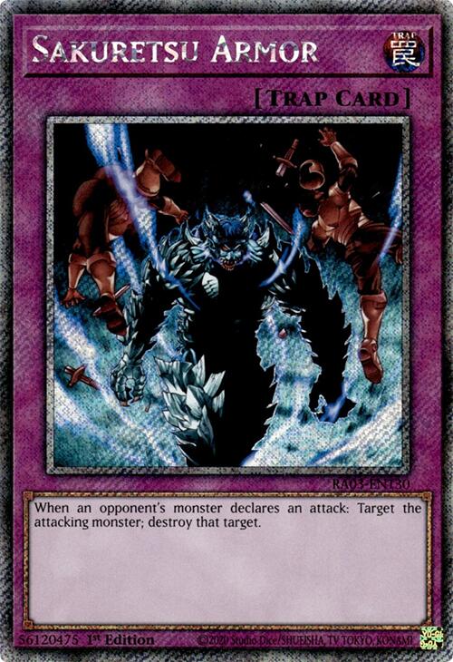 Sakuretsu Armor (Platinum Secret Rare) [RA03-EN130] Platinum Secret Rare | The Time Vault CA