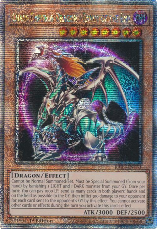 Chaos Emperor Dragon - Envoy of the End (Quarter Century Secret Rare) [RA03-EN133] Quarter Century Secret Rare | The Time Vault CA