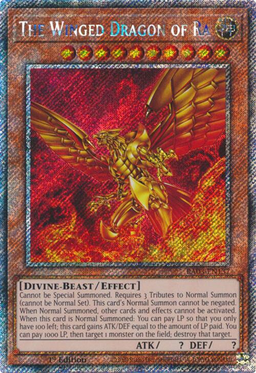 The Winged Dragon of Ra (Platinum Secret Rare) [RA03-EN137] Platinum Secret Rare | The Time Vault CA