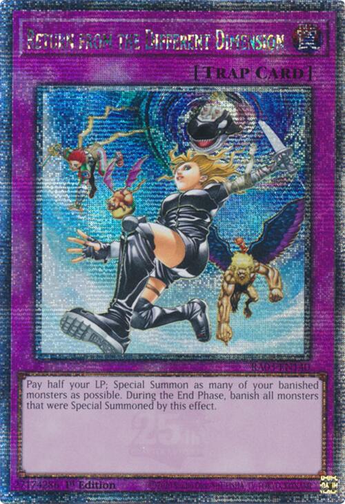 Return from the Different Dimension (Quarter Century Secret Rare) [RA03-EN140] Quarter Century Secret Rare | The Time Vault CA