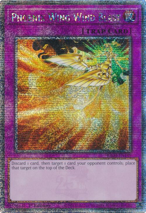 Phoenix Wing Wind Blast (Quarter Century Secret Rare) [RA03-EN149] Quarter Century Secret Rare | The Time Vault CA