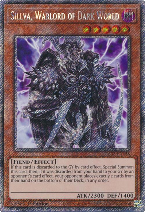 Sillva, Warlord of Dark World (Platinum Secret Rare) [RA03-EN158] Platinum Secret Rare | The Time Vault CA