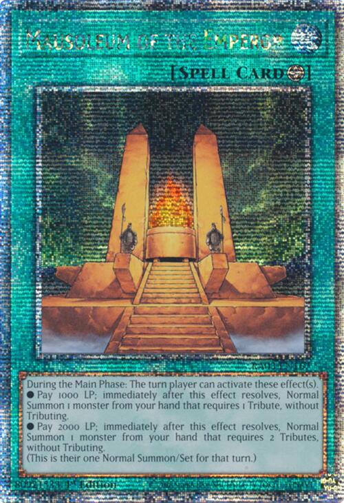 Mausoleum of the Emperor (Quarter Century Secret Rare) [RA03-EN167] Quarter Century Secret Rare | The Time Vault CA