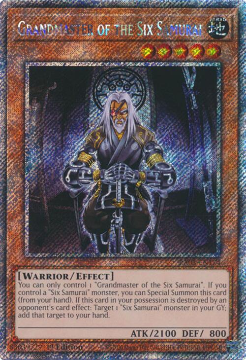 Grandmaster of the Six Samurai (Platinum Secret Rare) [RA03-EN174] Platinum Secret Rare | The Time Vault CA