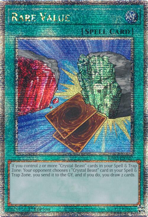 Rare Value (Quarter Century Secret Rare) [RA03-EN182] Quarter Century Secret Rare | The Time Vault CA