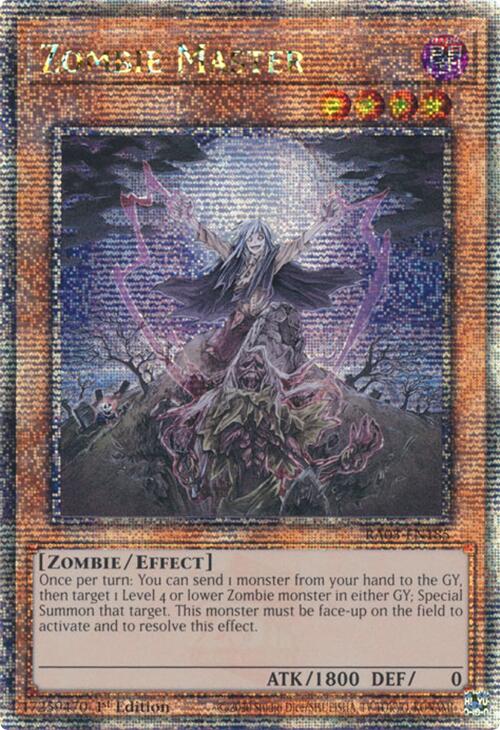 Zombie Master (Quarter Century Secret Rare) [RA03-EN185] Quarter Century Secret Rare | The Time Vault CA