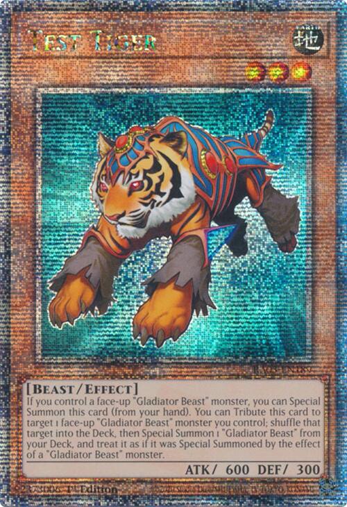 Test Tiger (Quarter Century Secret Rare) [RA03-EN189] Quarter Century Secret Rare | The Time Vault CA