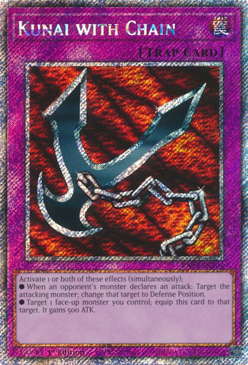 Kunai with Chain (Platinum Secret Rare) [RA03-EN204] Platinum Secret Rare | The Time Vault CA