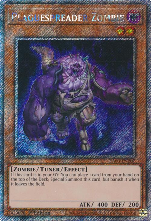 Plaguespreader Zombie (Platinum Secret Rare) [RA03-EN207] Platinum Secret Rare | The Time Vault CA