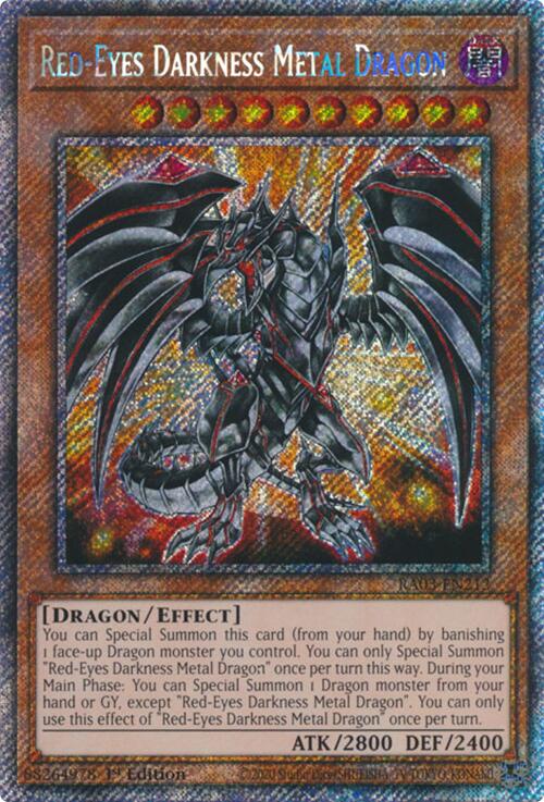 Red-Eyes Darkness Metal Dragon (Platinum Secret Rare) [RA03-EN212] Platinum Secret Rare | The Time Vault CA