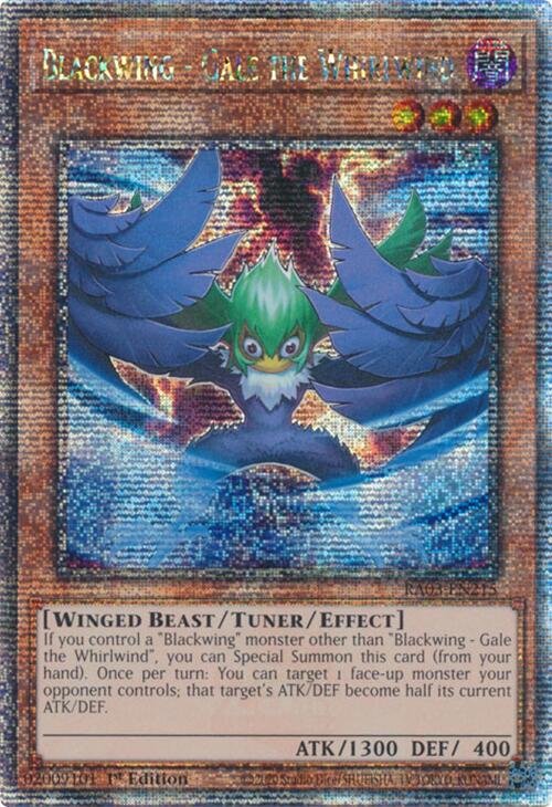 Blackwing - Gale the Whirlwind (Quarter Century Secret Rare) [RA03-EN215] Quarter Century Secret Rare | The Time Vault CA