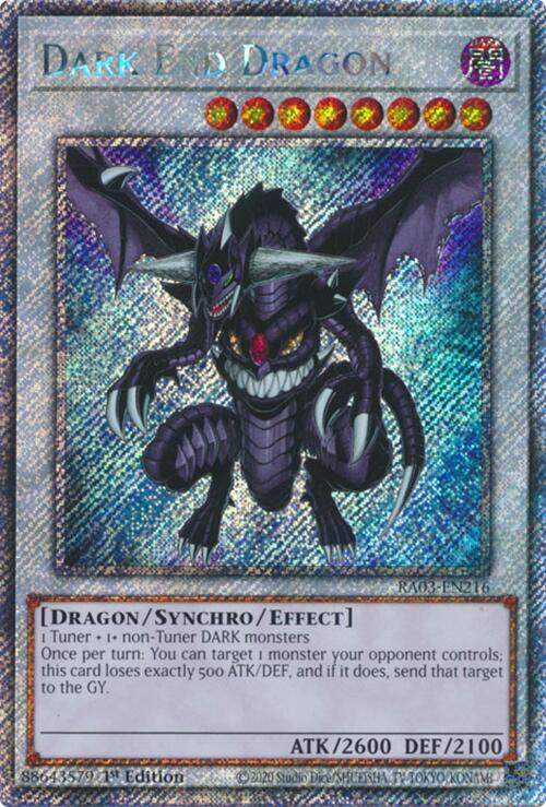 Dark End Dragon (Platinum Secret Rare) [RA03-EN216] Platinum Secret Rare | The Time Vault CA