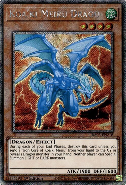 Koa'ki Meiru Drago (Platinum Secret Rare) [RA03-EN218] Platinum Secret Rare | The Time Vault CA