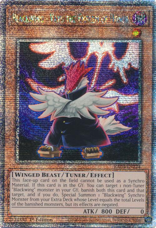 Blackwing - Vayu the Emblem of Honor (Quarter Century Secret Rare) [RA03-EN224] Quarter Century Secret Rare | The Time Vault CA