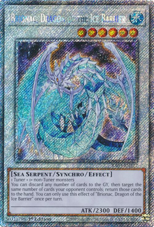 Brionac, Dragon of the Ice Barrier (Platinum Secret Rare) [RA03-EN227] Platinum Secret Rare | The Time Vault CA