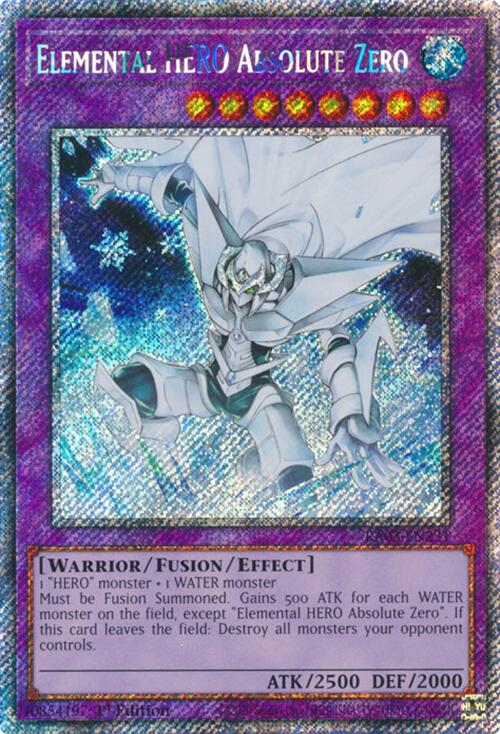 Elemental HERO Absolute Zero (Platinum Secret Rare) [RA03-EN231] Platinum Secret Rare | The Time Vault CA