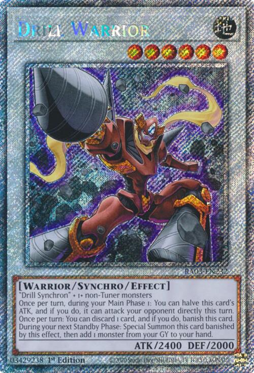 Drill Warrior (Platinum Secret Rare) [RA03-EN232] Platinum Secret Rare | The Time Vault CA