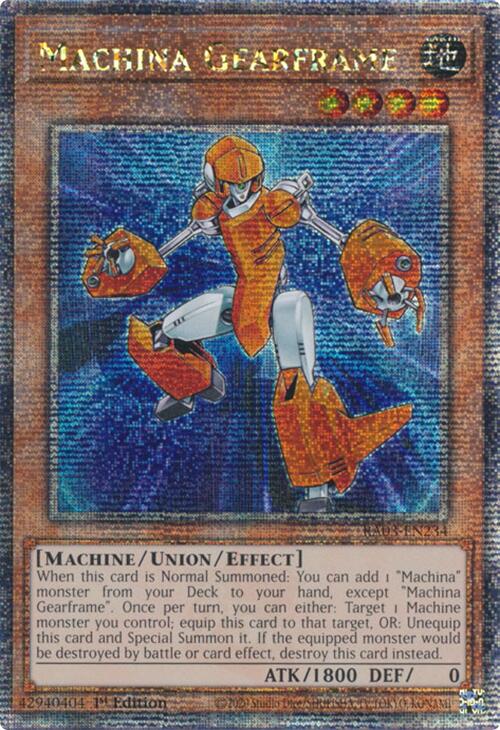 Machina Gearframe (Quarter Century Secret Rare) [RA03-EN234] Quarter Century Secret Rare | The Time Vault CA