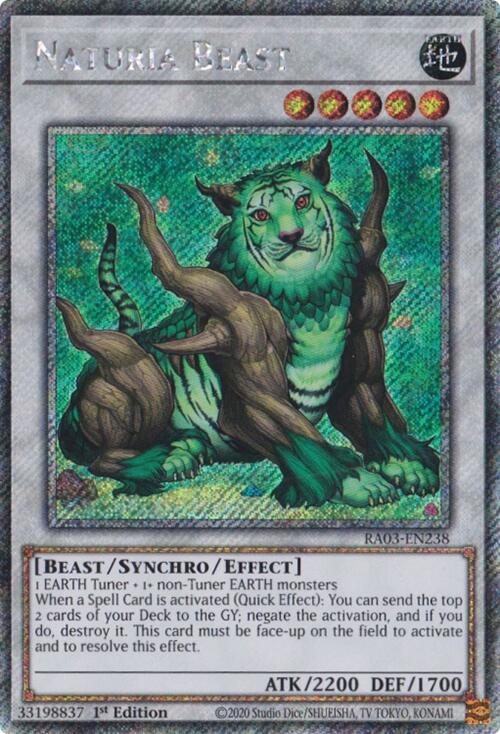 Naturia Beast (Platinum Secret Rare) [RA03-EN238] Platinum Secret Rare | The Time Vault CA