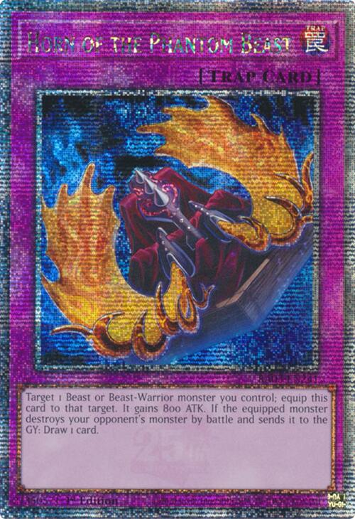 Horn of the Phantom Beast (Quarter Century Secret Rare) [RA03-EN241] Quarter Century Secret Rare | The Time Vault CA