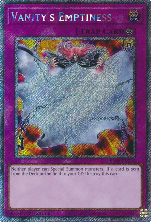 Vanity's Emptiness (Platinum Secret Rare) [RA03-EN246] Platinum Secret Rare | The Time Vault CA