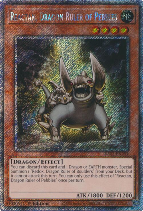 Reactan, Dragon Ruler of Pebbles (Platinum Secret Rare) [RA03-EN254] Platinum Secret Rare | The Time Vault CA