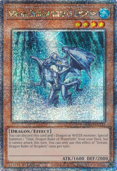 Stream, Dragon Ruler of Droplets (Quarter Century Secret Rare) [RA03-EN255] Quarter Century Secret Rare | The Time Vault CA