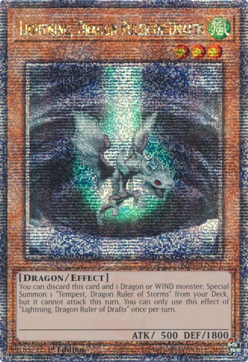 Lightning, Dragon Ruler of Drafts (Quarter Century Secret Rare) [RA03-EN257] Quarter Century Secret Rare | The Time Vault CA