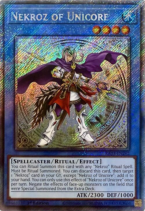 Nekroz of Unicore (Platinum Secret Rare) [RA03-EN262] Platinum Secret Rare | The Time Vault CA